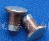 Condizioni tecniche di tre rivetti in lega d'argento composito